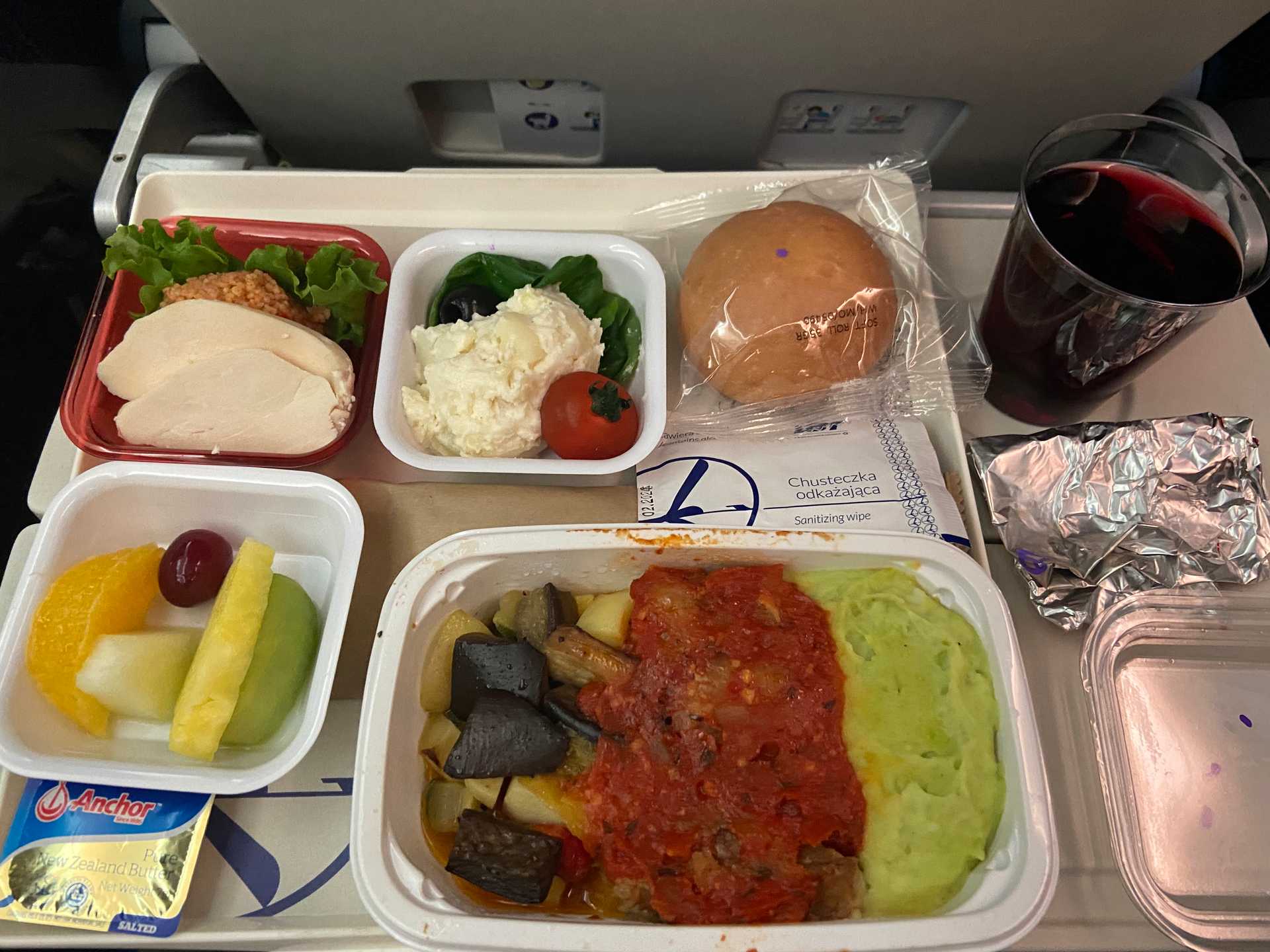 Narita to Warsaw Meal 1