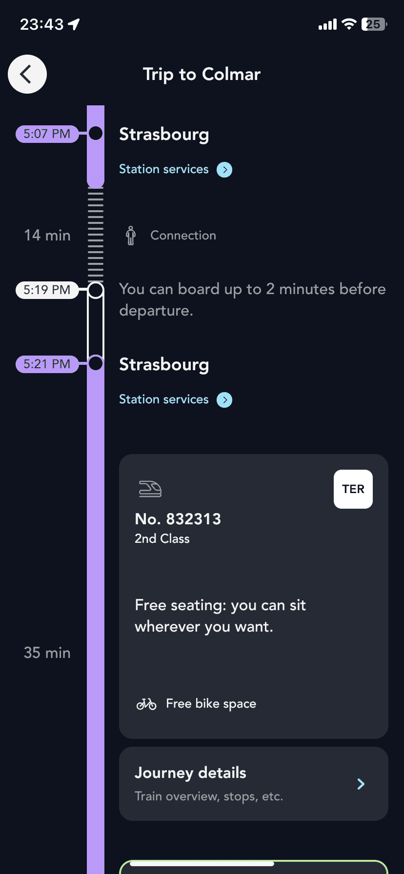 TGV to Colmar Time Table 2
