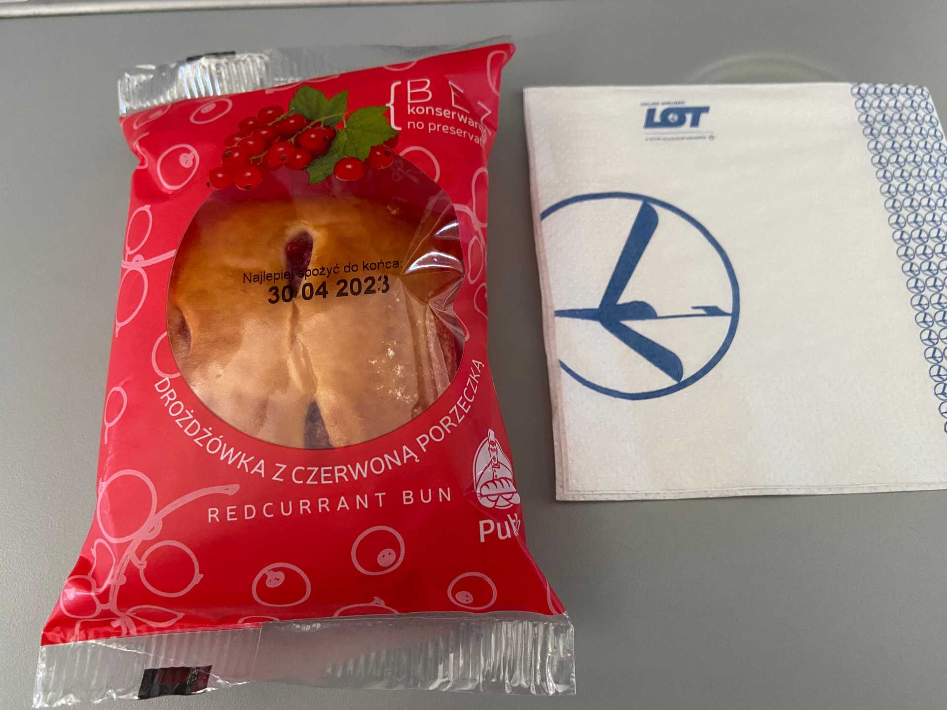 Warsaw to Paris Fllight Redcurrant Bun