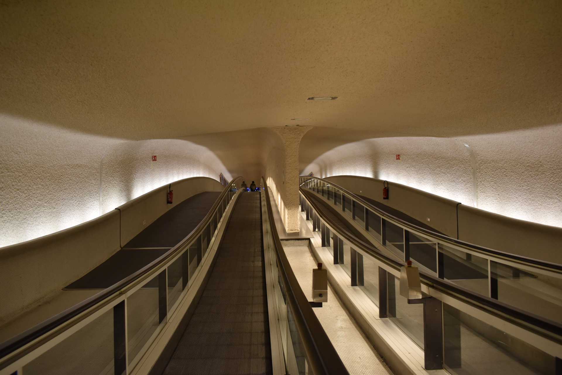 Paris Chales de Gaulle Airport Escalator